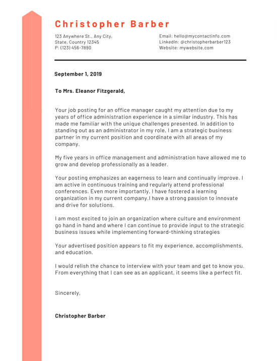 office manager resume and cover letter tips examples office manager cover letter example